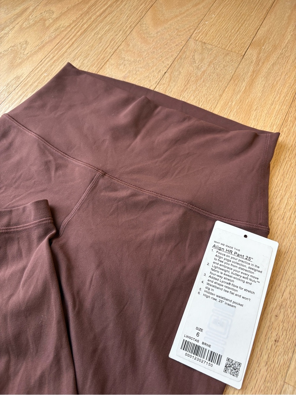 RARE!! lululemon brown earth align leggings 25” size 6 - Picture 3 of 8